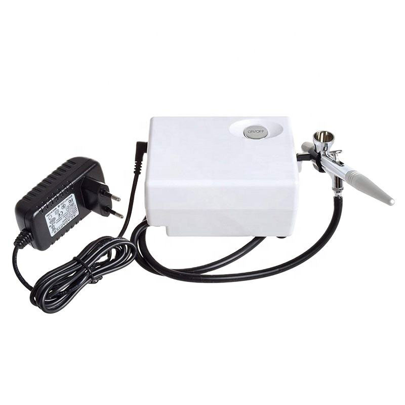 Bærbar kroppsmaleri Tatovering Makeup Mini Airbrush Set Air Compressor Set