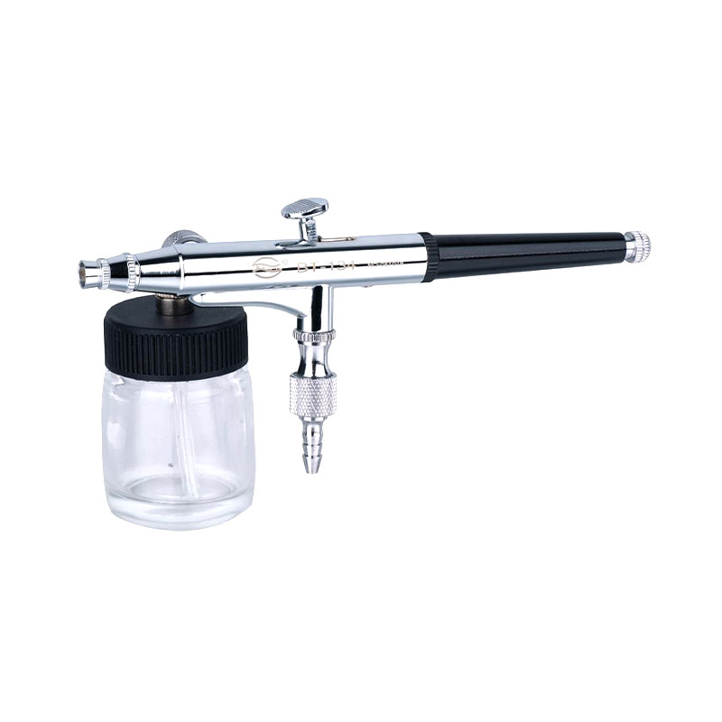 2Option Double Action Cup BT-134 Airbrush med glassflaske for kroppskunst, neglekunst og airbrush kake dekorering